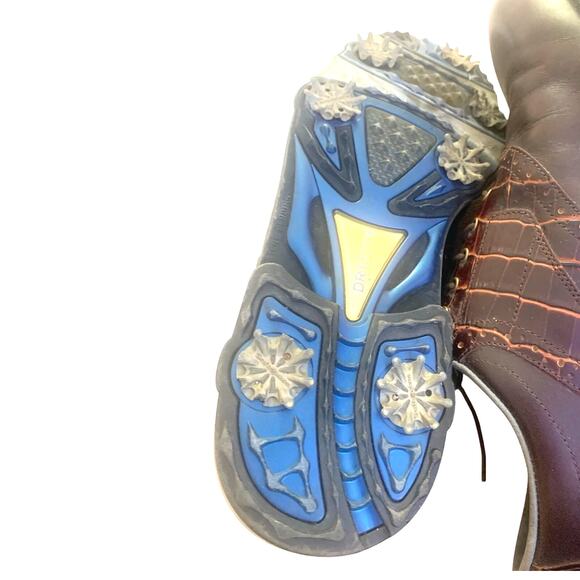 Foot Joy Dryjoys Leather Golf Shoes 11 M Brown ECL Leather System Soft Cleats - Picture 2 of 8